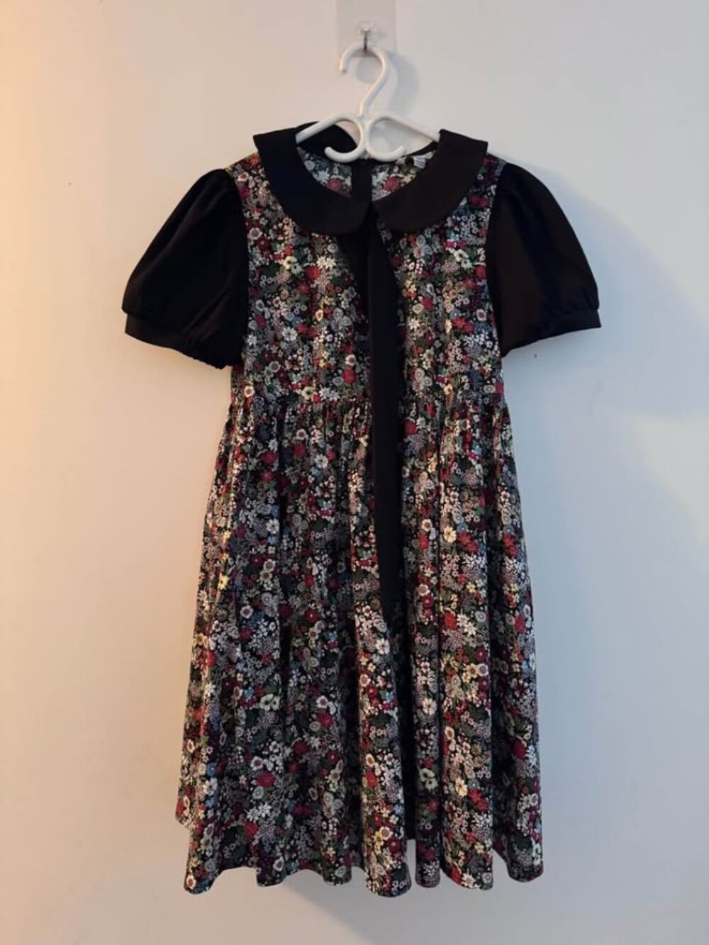 Unique Vintage Babydoll Floral Dress With Peter Pan Collar